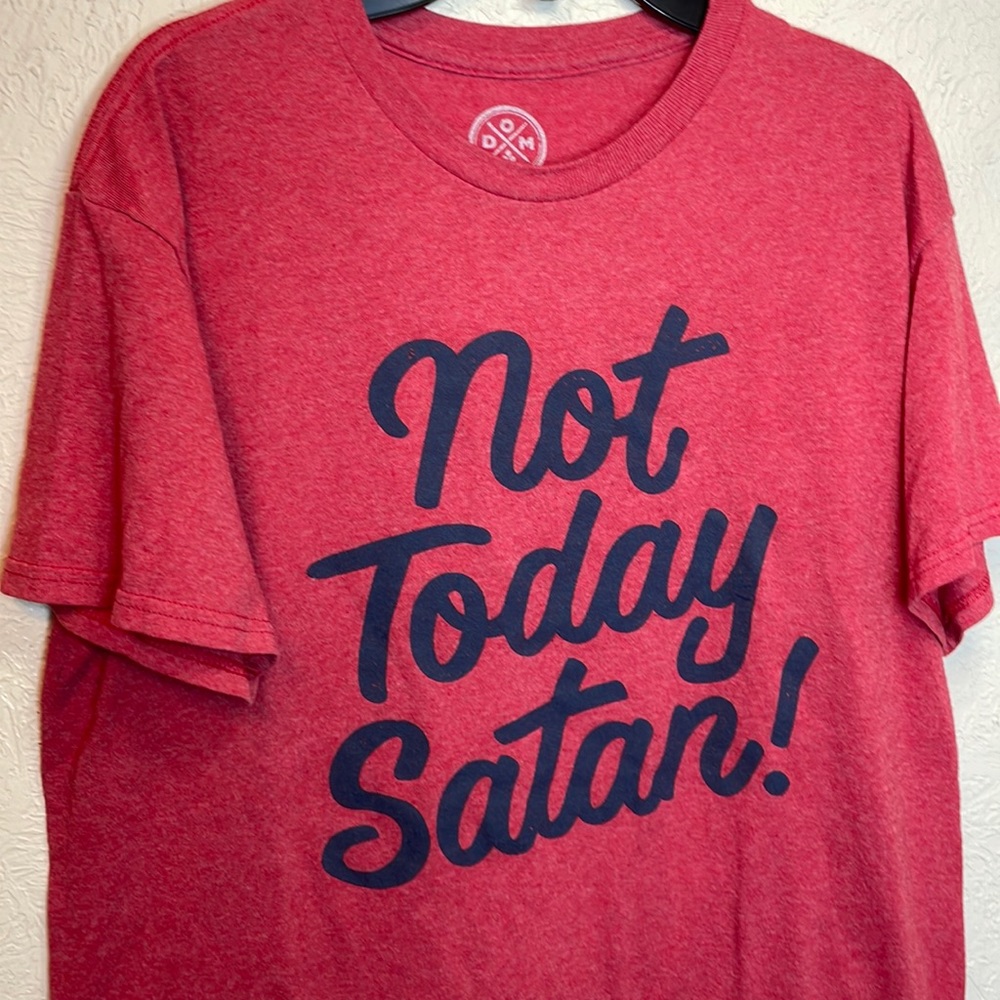 DOM Ted With Blue Letters “Not Today Satan” T-shirt